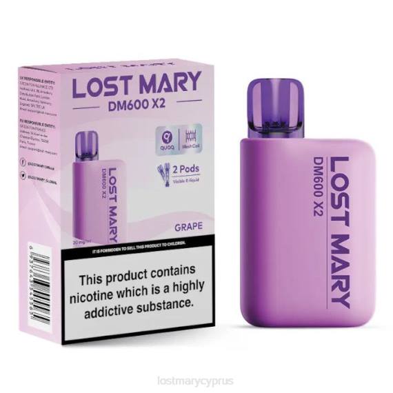 χαμένος ατμός μιας χρήσης mary dm600 x2 σταφύλι LOST MARY flavours - 6ZP0T192