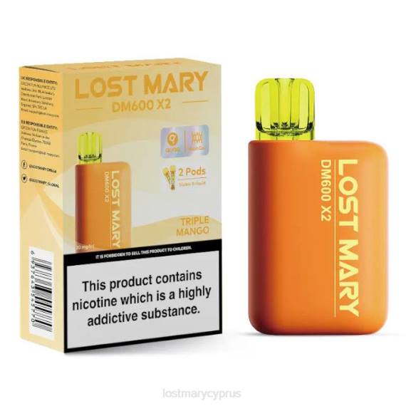 χαμένος ατμός μιας χρήσης mary dm600 x2 τριπλό μάνγκο LOST MARY flavours list - 6ZP0T199