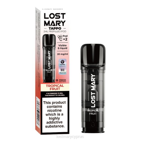 χαμένοι προγεμισμένοι λοβοί mary tappo - 20 mg - 2 πκ τροπικό φρούτο LOST MARY flavours - 6ZP0T182