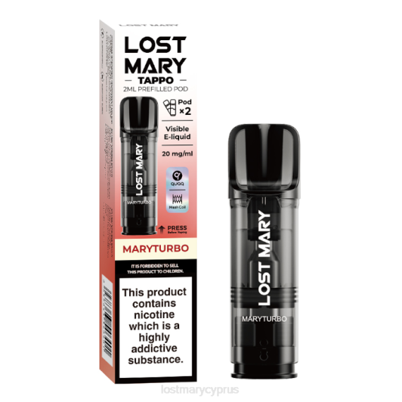 χαμένοι προγεμισμένοι λοβοί mary tappo - 20 mg - 2 πκ maryturbo LOST MARY vape flavours - 6ZP0T185